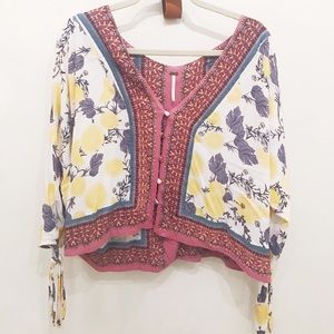 Free People lemon top
